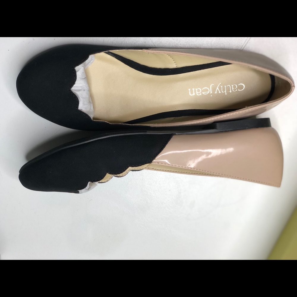 Scallop front soft lady flats